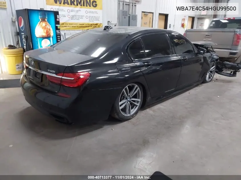 2017 BMW 740I xDrive VIN: WBA7E4C54HGU99500 Lot: 40713377