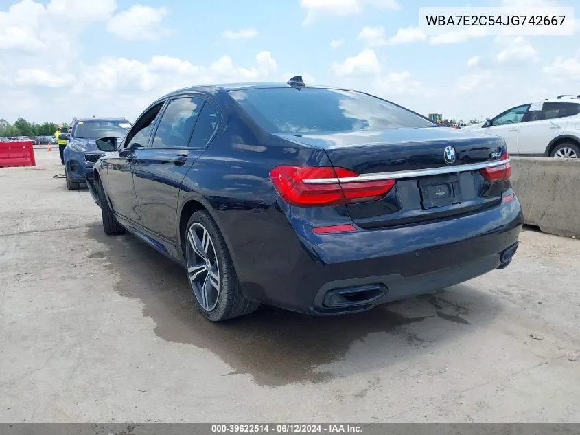 2018 BMW 740I VIN: WBA7E2C54JG742667 Lot: 39622514