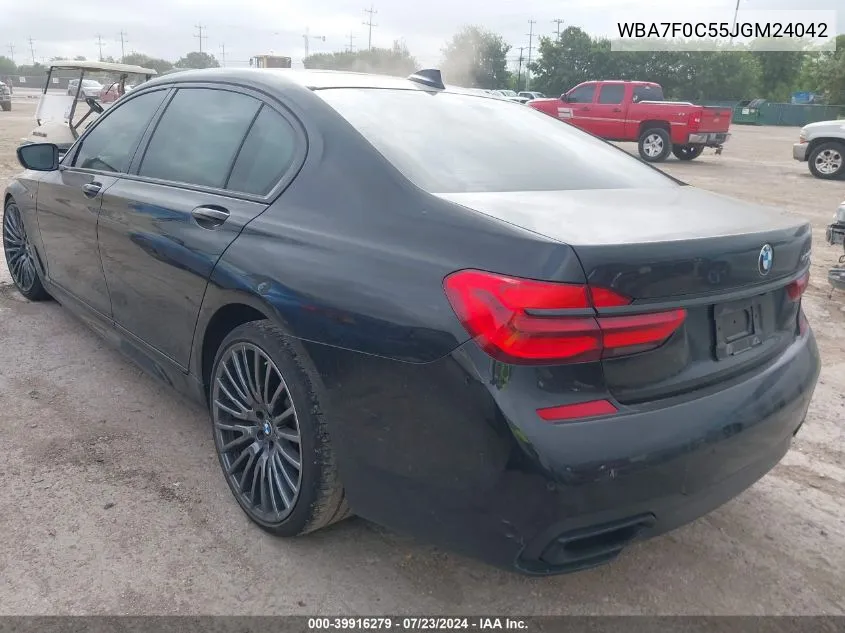 2018 BMW 750I VIN: WBA7F0C55JGM24042 Lot: 39916279