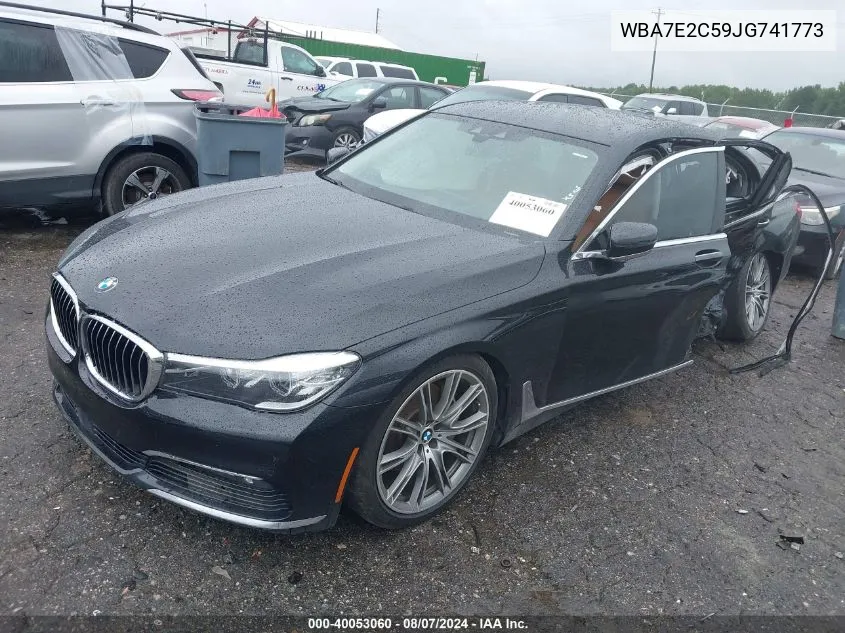 2018 BMW 740I VIN: WBA7E2C59JG741773 Lot: 40053060