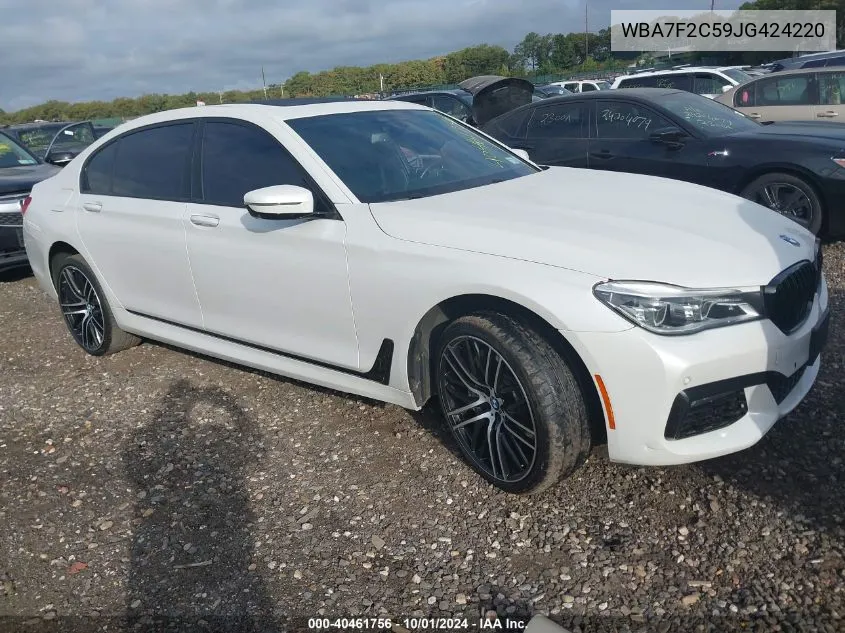 2018 BMW 750 Xi VIN: WBA7F2C59JG424220 Lot: 40461756