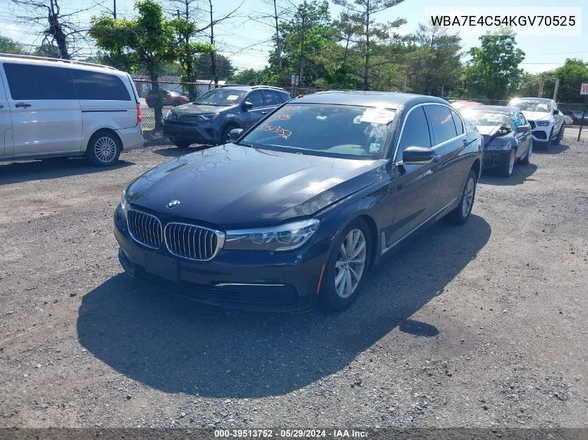 2019 BMW 740I xDrive VIN: WBA7E4C54KGV70525 Lot: 39513752