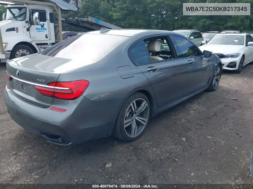 WBA7E2C50KB217345 2019 BMW 740I