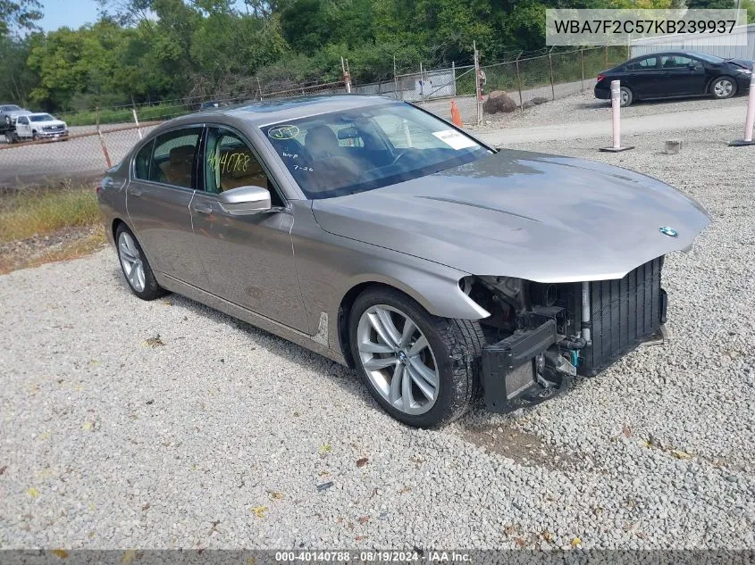 WBA7F2C57KB239937 2019 BMW 750I xDrive