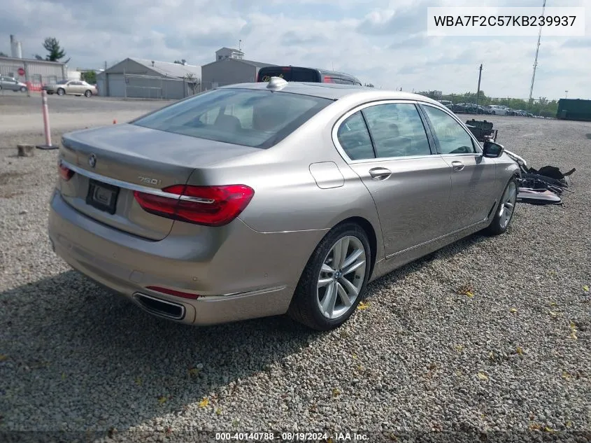 WBA7F2C57KB239937 2019 BMW 750I xDrive