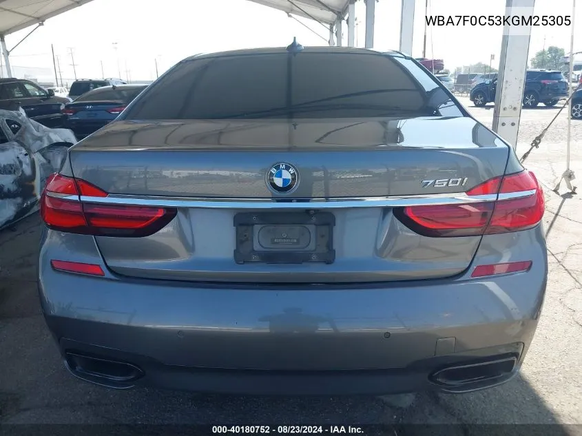 WBA7F0C53KGM25305 2019 BMW 750I