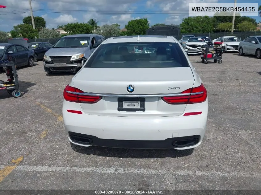 WBA7E2C58KB454455 2019 BMW 740I