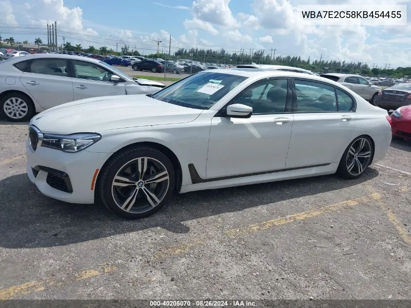 WBA7E2C58KB454455 2019 BMW 740I