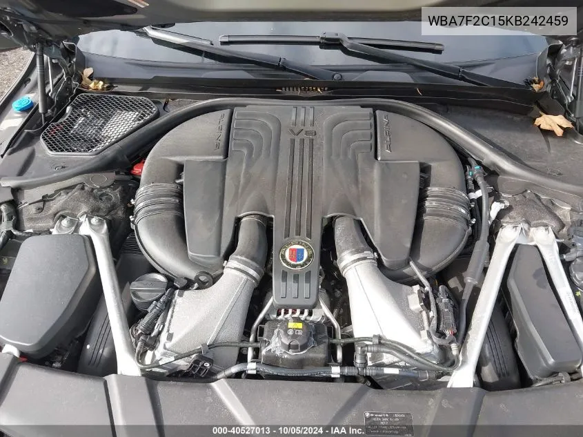 2019 BMW Alpina B7 VIN: WBA7F2C15KB242459 Lot: 40527013