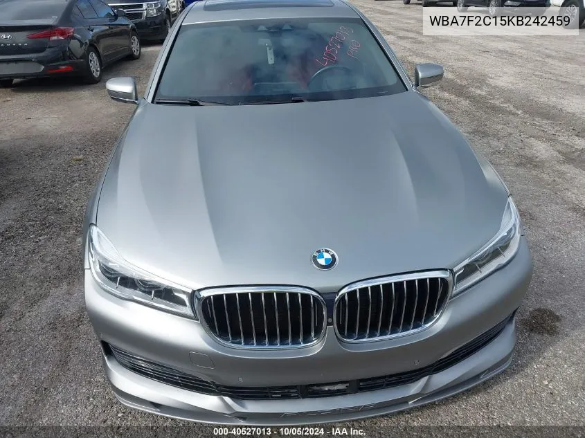 2019 BMW Alpina B7 VIN: WBA7F2C15KB242459 Lot: 40527013