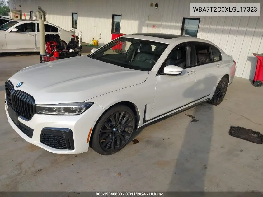 2020 BMW 740I VIN: WBA7T2C0XLGL17323 Lot: 39840830