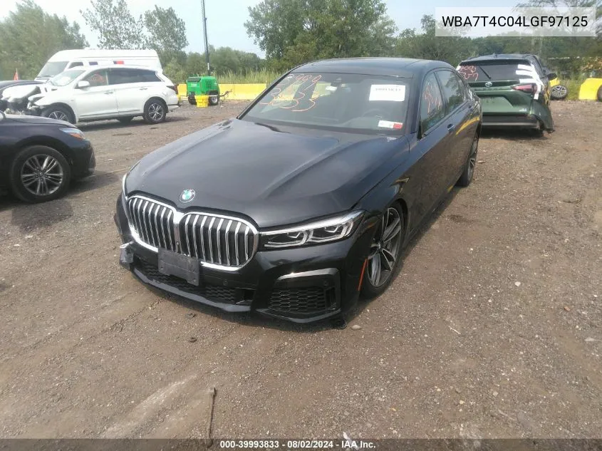 2020 BMW 740I xDrive VIN: WBA7T4C04LGF97125 Lot: 39993833