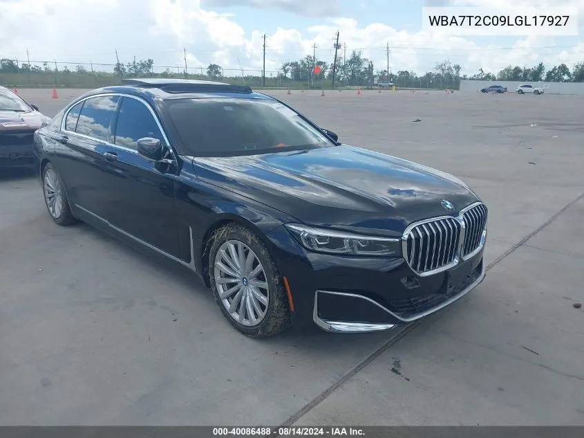 2020 BMW 740I VIN: WBA7T2C09LGL17927 Lot: 40086488