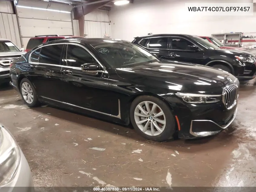 2020 BMW 740I xDrive VIN: WBA7T4C07LGF97457 Lot: 40307830