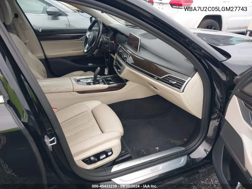 2020 BMW 750 Xi VIN: WBA7U2C05LGM27743 Lot: 40433239