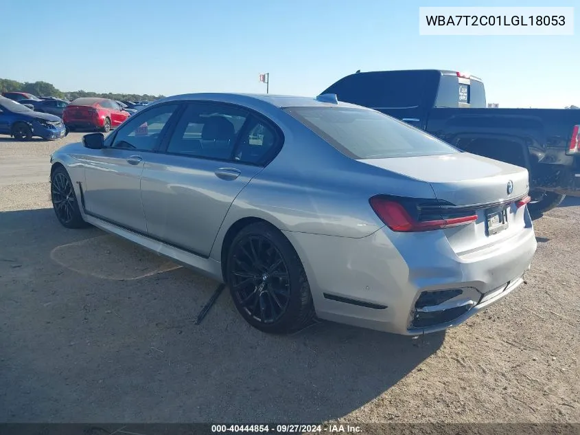 2020 BMW 740I VIN: WBA7T2C01LGL18053 Lot: 40444854