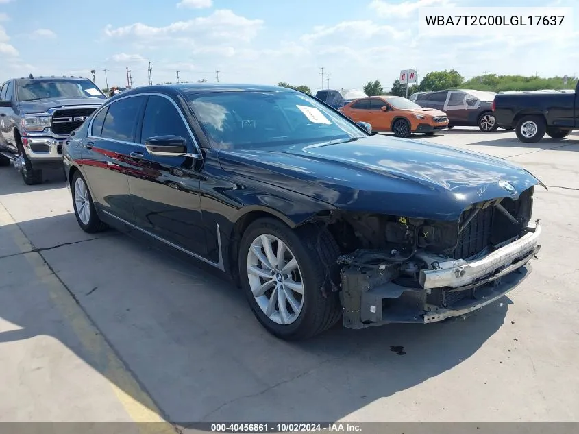 2020 BMW 740I VIN: WBA7T2C00LGL17637 Lot: 40456861