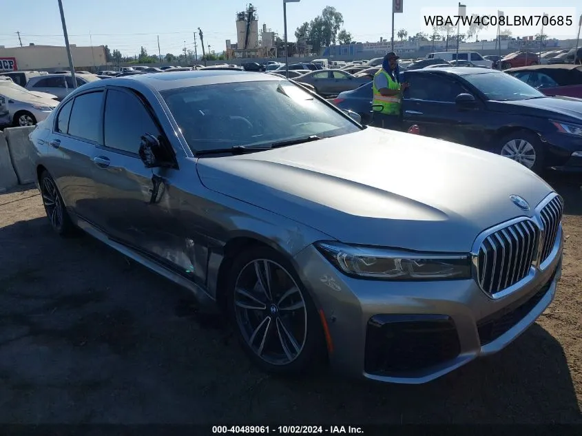 2020 BMW 745E xDrive Iperformance VIN: WBA7W4C08LBM70685 Lot: 40489061