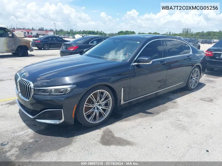 2021 BMW 740I VIN: WBA7T2C0XMCG05256 Lot: 39897315