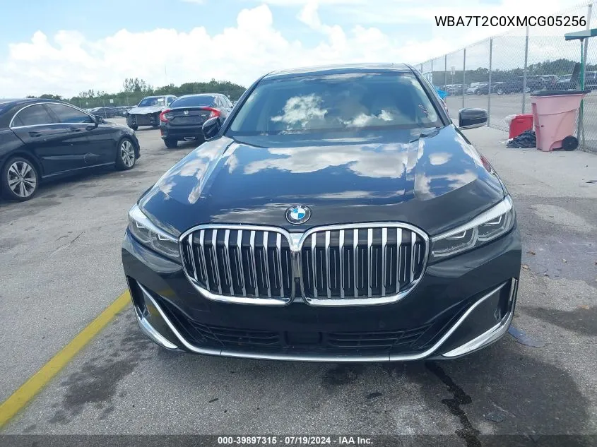 2021 BMW 740I VIN: WBA7T2C0XMCG05256 Lot: 39897315