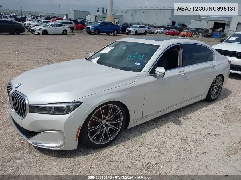 2022 BMW 740 I VIN: WBA7T2C09NCG95131 Lot: 39915145