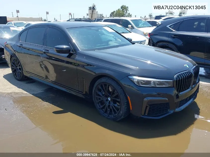 2022 BMW 750 I xDrive VIN: WBA7U2C04NCK13045 Lot: 39947628