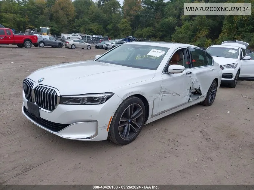 2022 BMW 750 I xDrive VIN: WBA7U2C0XNCJ29134 Lot: 40426188