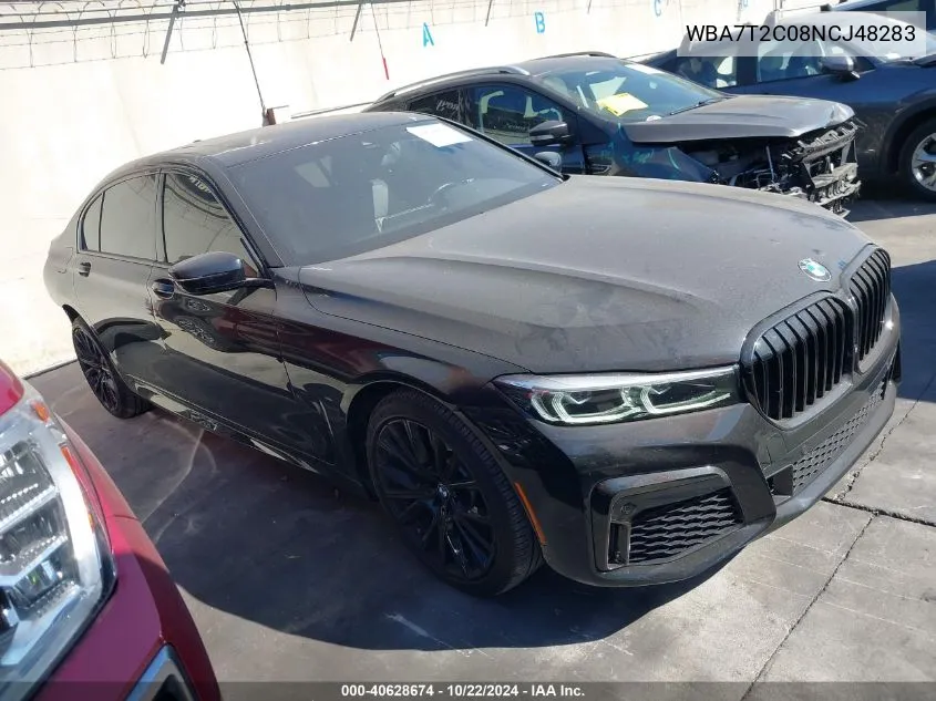 2022 BMW 740 I VIN: WBA7T2C08NCJ48283 Lot: 40628674