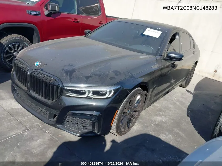 2022 BMW 740 I VIN: WBA7T2C08NCJ48283 Lot: 40628674