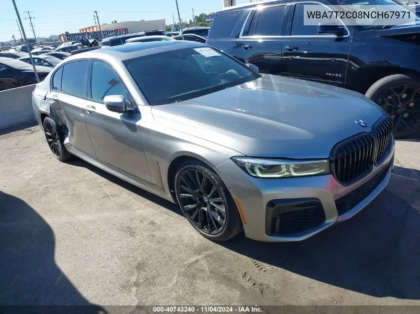 2022 BMW 740 I VIN: WBA7T2C08NCH67971 Lot: 40743240