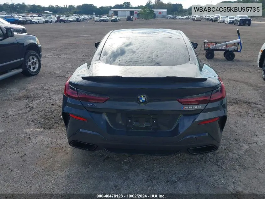 2019 BMW M850Xi VIN: WBABC4C55KBU95735 Lot: 40478128