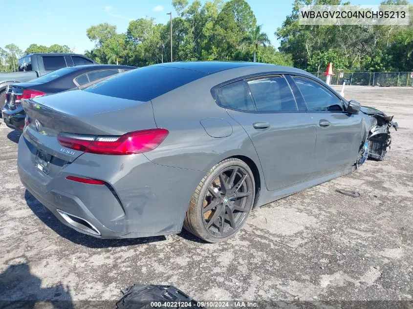 2022 BMW 840I VIN: WBAGV2C04NCH95213 Lot: 40221204