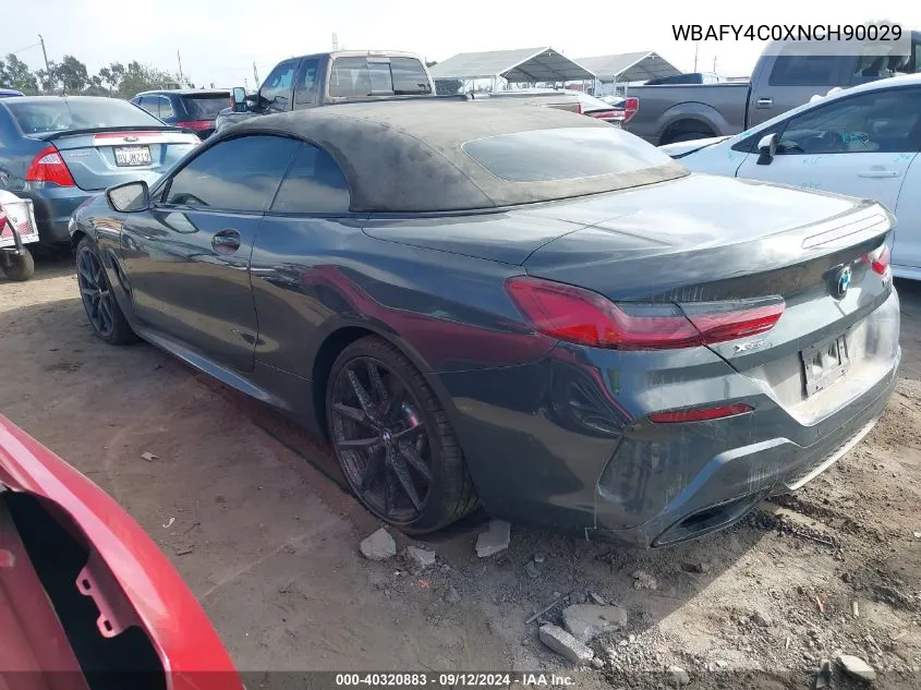 2022 BMW M850I VIN: WBAFY4C0XNCH90029 Lot: 40320883