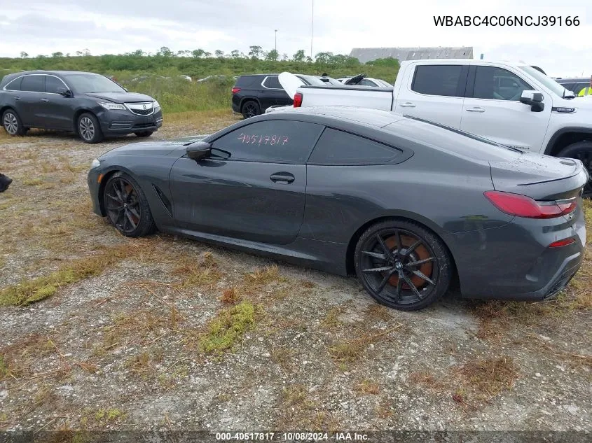 2022 BMW M850I xDrive VIN: WBABC4C06NCJ39166 Lot: 40517817