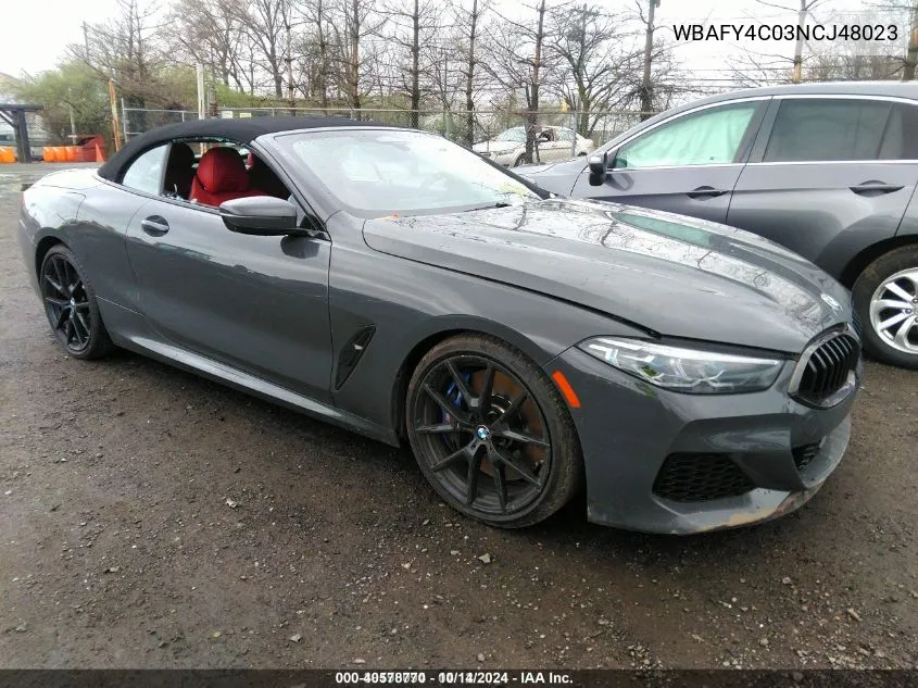 WBAFY4C03NCJ48023 2022 BMW M850I xDrive