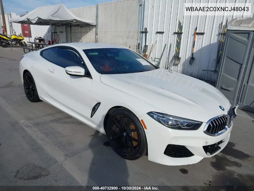 2022 BMW 840 I VIN: WBAAE2C0XNCJ48043 Lot: 40732900