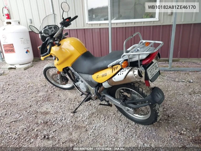 2001 BMW F650 Gs VIN: WB10182A81ZE46170 Lot: 40878291