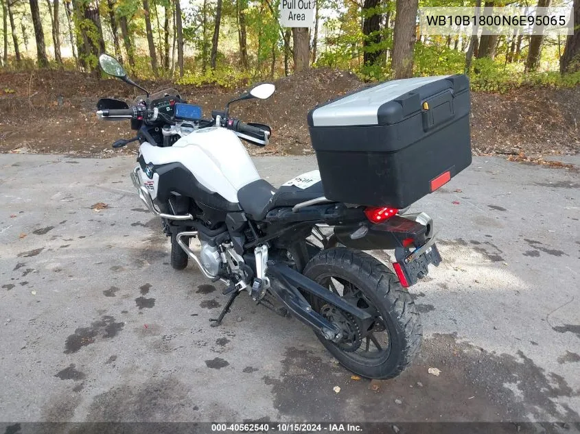 2022 BMW F 750 Gs VIN: WB10B1800N6E95065 Lot: 40562540