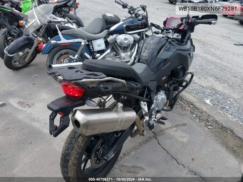 2022 BMW F 750 Gs VIN: WB10B180XN6F79281 Lot: 40706271