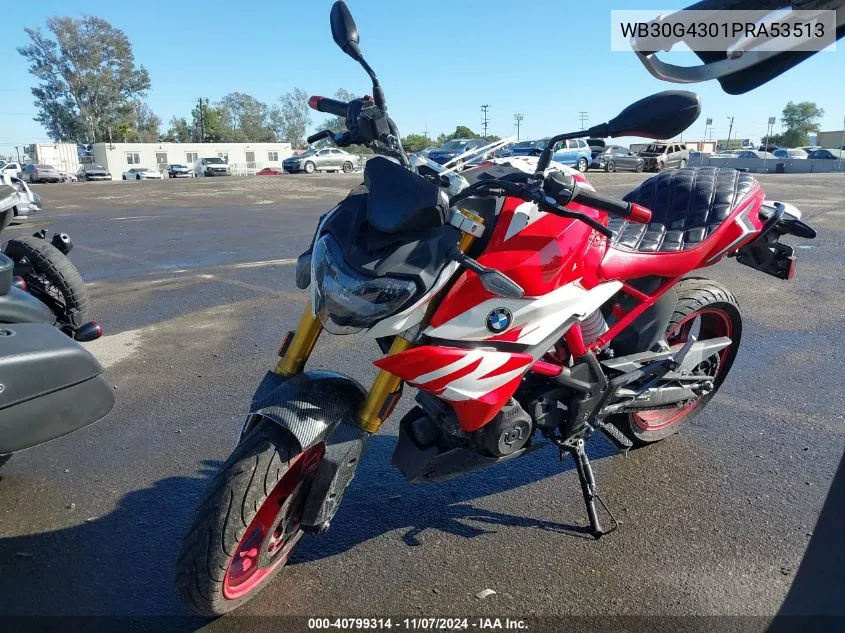 2023 BMW G310 R VIN: WB30G4301PRA53513 Lot: 40799314