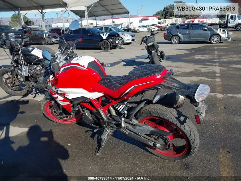 2023 BMW G310 R VIN: WB30G4301PRA53513 Lot: 40799314