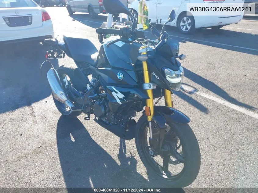 2024 BMW G310 R VIN: WB30G4306RRA66261 Lot: 40841320