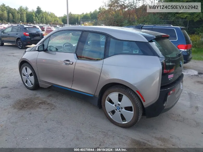 2014 BMW I3 Base W/Range Extender VIN: WBY1Z4C50EVX62942 Lot: 40378844