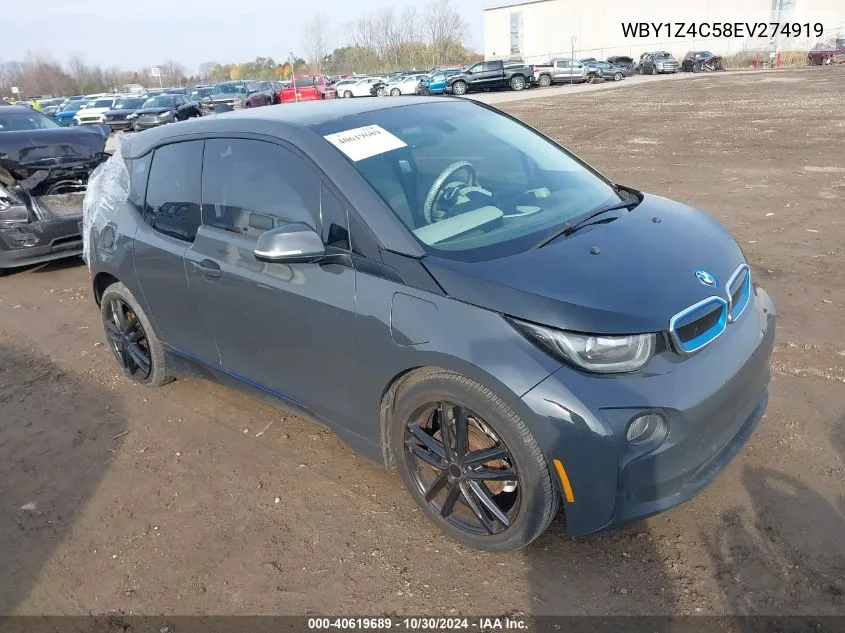 2014 BMW I3 Base W/Range Extender VIN: WBY1Z4C58EV274919 Lot: 40619689