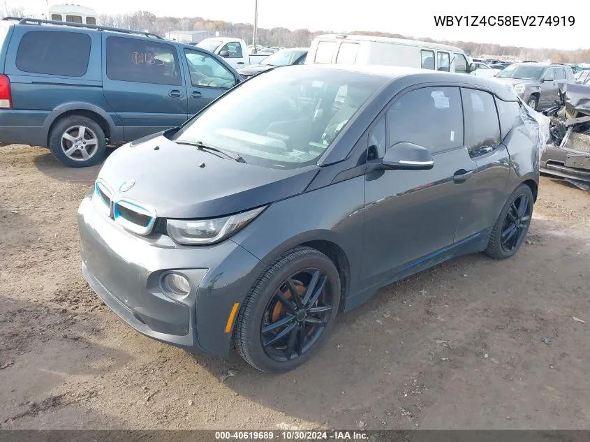 2014 BMW I3 Base W/Range Extender VIN: WBY1Z4C58EV274919 Lot: 40619689