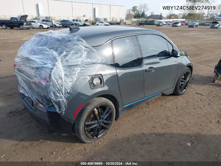 2014 BMW I3 Base W/Range Extender VIN: WBY1Z4C58EV274919 Lot: 40619689