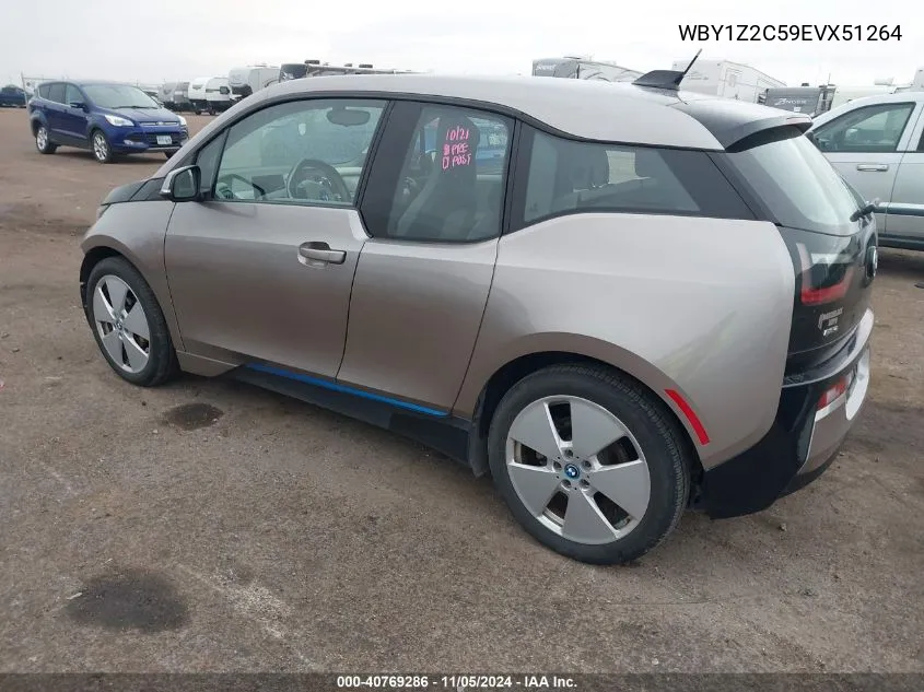 2014 BMW I3 VIN: WBY1Z2C59EVX51264 Lot: 40769286