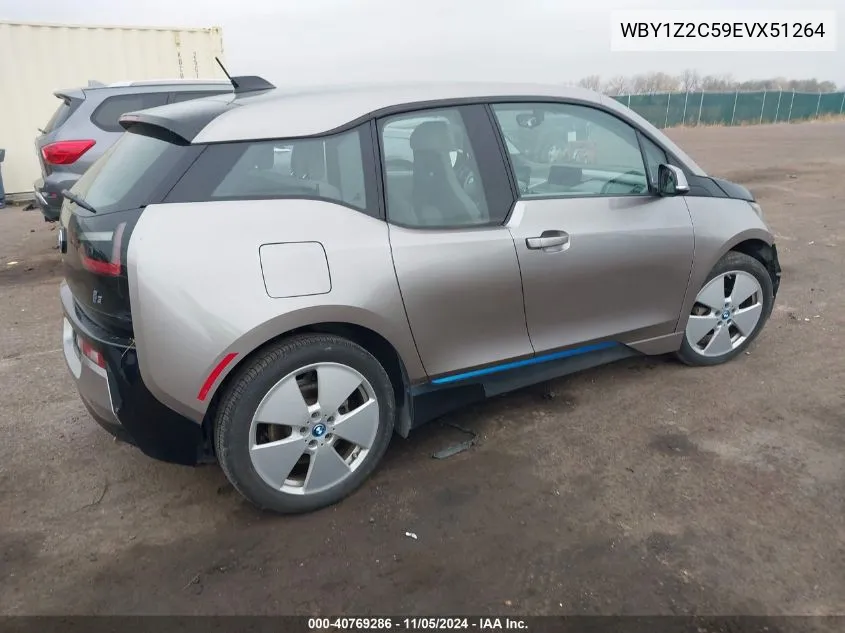 2014 BMW I3 VIN: WBY1Z2C59EVX51264 Lot: 40769286