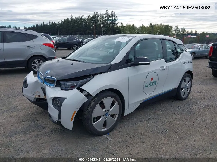 2015 BMW I3 Base W/Range Extender VIN: WBY1Z4C59FV503089 Lot: 40452347