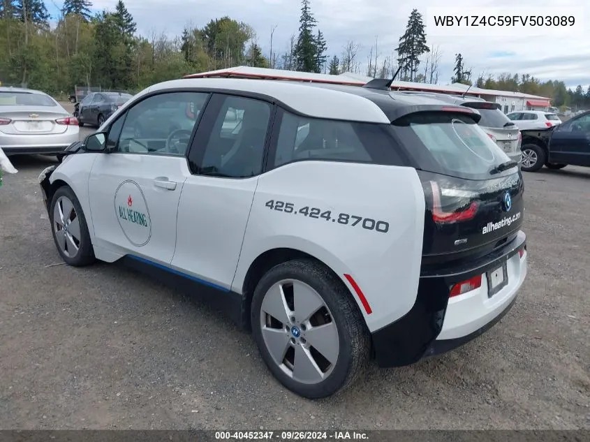 2015 BMW I3 Base W/Range Extender VIN: WBY1Z4C59FV503089 Lot: 40452347